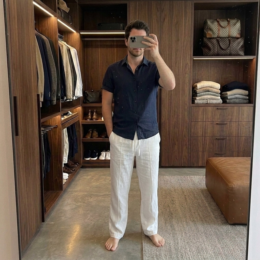 Pantalon en lin pour homme