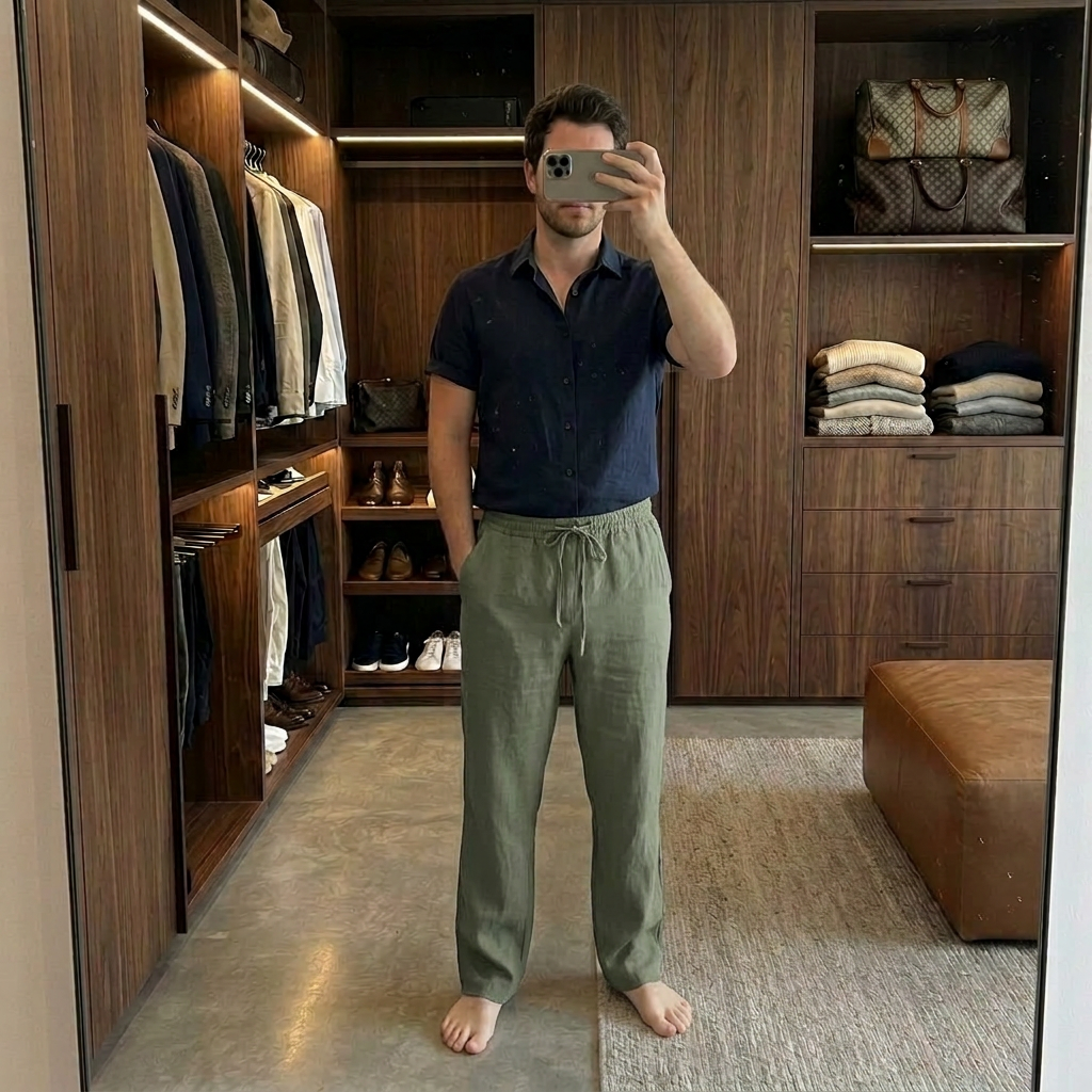 Pantalon en lin pour homme